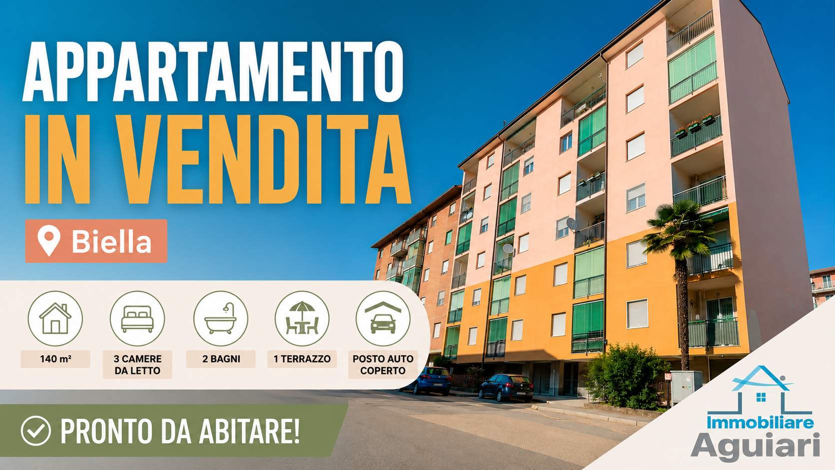 Alloggio arredato con con posto auto coperto e cantina